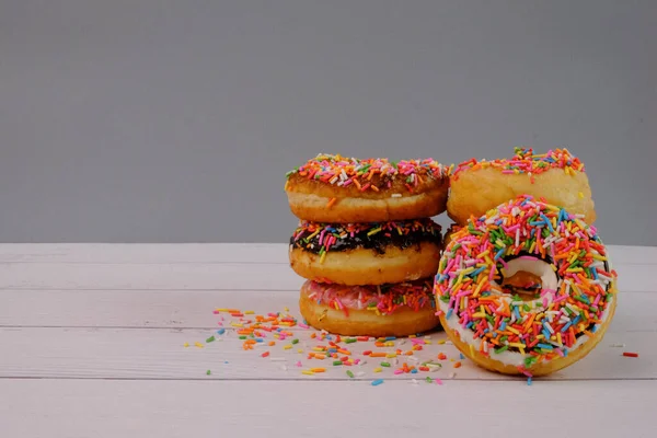 Donut Lanche Que Vendido Toda Parte Rua Muito Popular Entre — Fotografia de Stock