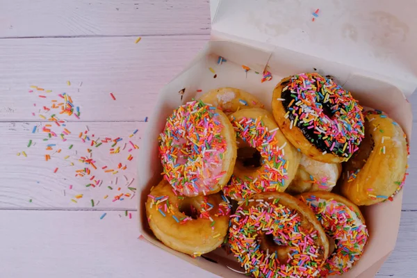 Donut Een Snack Die Overal Straat Wordt Verkocht Erg Populair — Stockfoto