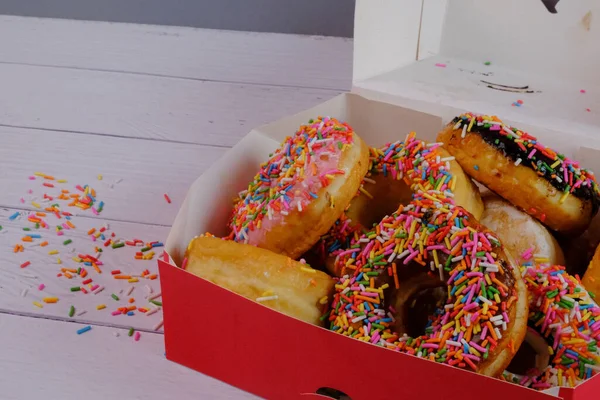 Donut Ett Mellanmål Som Säljs Överallt Gatan Och Mycket Populär — Stockfoto