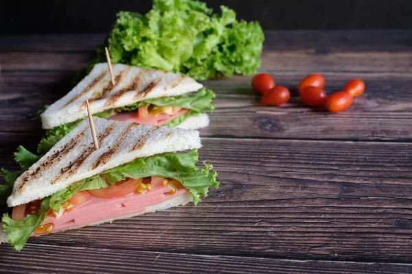 Бутерброди Популярна Їжа Яку Люди Їдять Разом Легко Знайти Вулиці — стокове фото