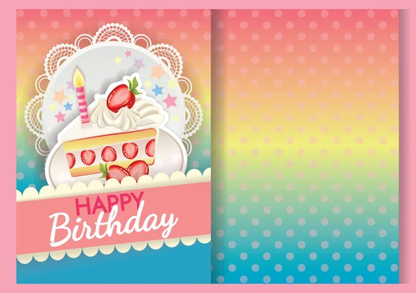 Lindo Cumpleaños Fondo Ilustración Diseño Para Tarjeta Cumpleaños — Vector de stock