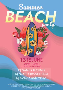 Yaz plajı parti müziği ve festival