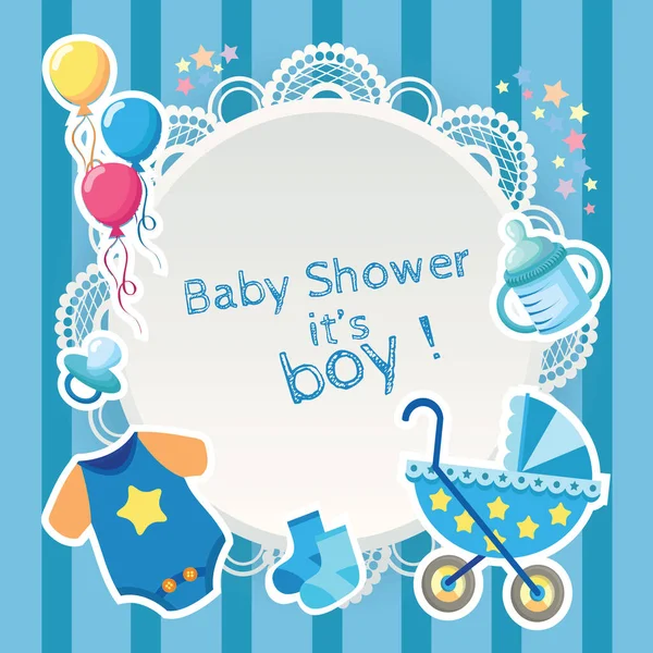 Recién Nacido Cosas Baby Shower Para Bebé Concepto Recién Nacido — Archivo Imágenes Vectoriales