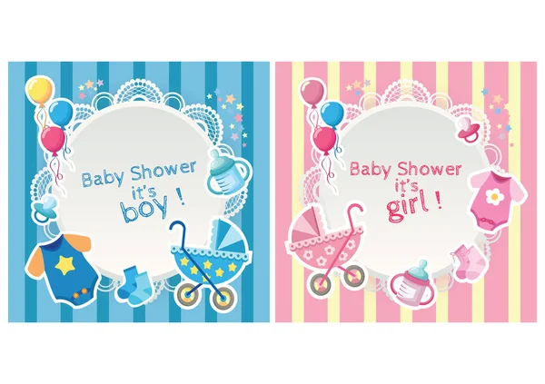 Recién Nacido Cosas Baby Shower Para Bebé Concepto Recién Nacido — Archivo Imágenes Vectoriales