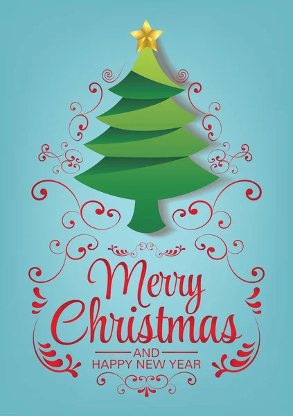 Merry Christmas Art Vector Background — Stock Vector