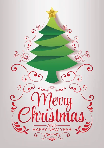 Merry Christmas Art Vector Background — Stock Vector