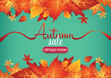 Sonbahar sezonu sanat vektörü Sprcial Art arka planı 