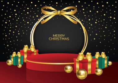 Noel podyumu sanat arka plan vektörü