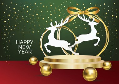 Noel podyumu sanat arka plan vektörü