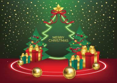 Noel podyumu sanat arka plan vektörü