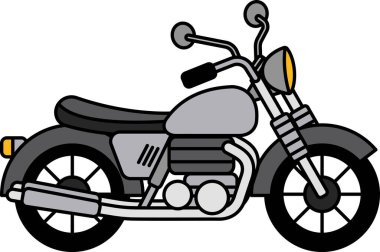 isolate illustration of a vintage motorcycle