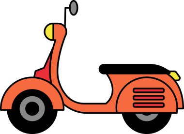 isolate illustration of a scooter