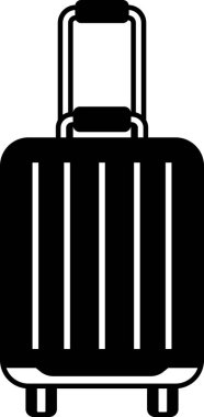 black and white illustration of a A suitcase 