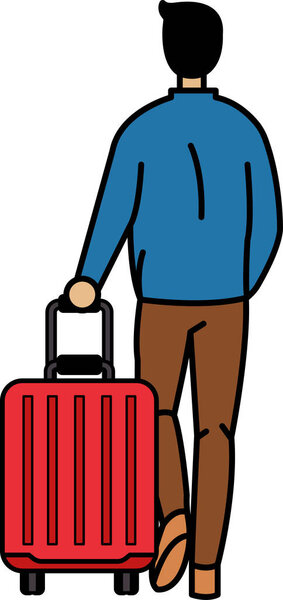 A man holding a suitcases 