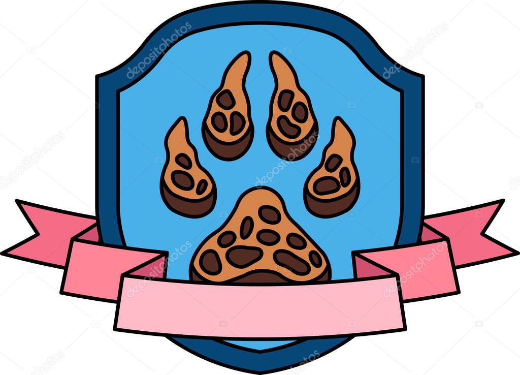 Logotype of A dinosaur footprint