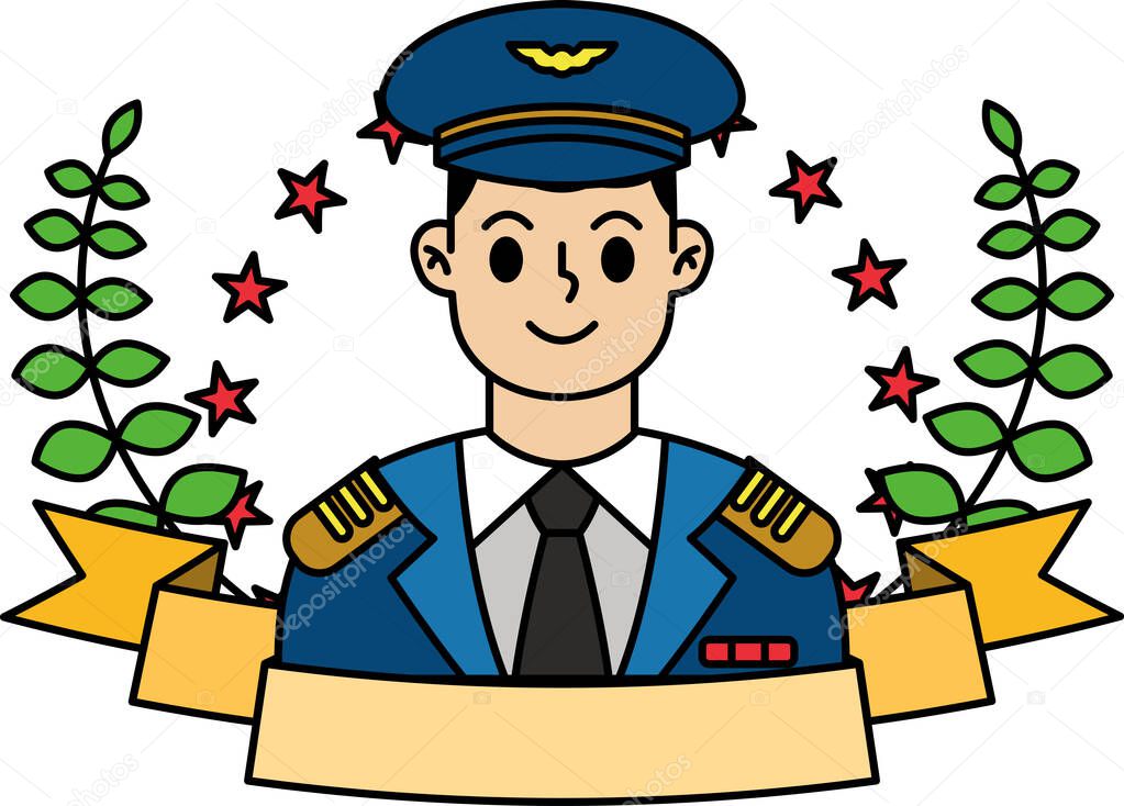 Logotype icon of a policeman