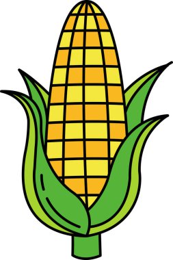 bir mısırın tek çizimi