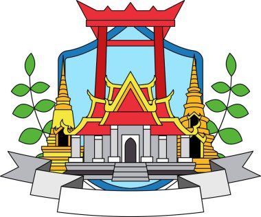 Tayland Tapınağı ve Tayland Kapısı 'nın çizim logosu