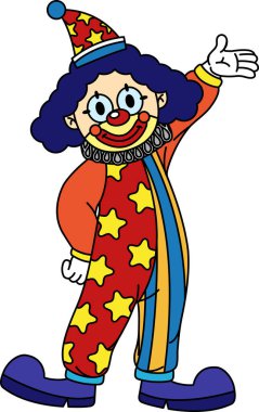 Çizgi film palyaçosunun çizimi