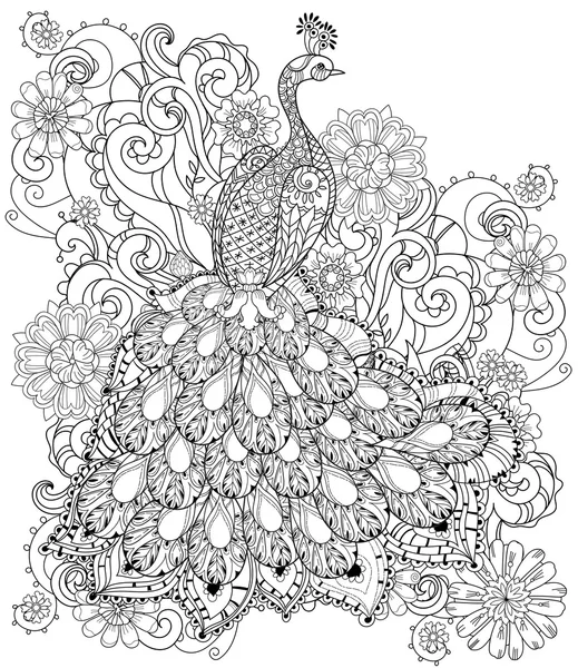 Векторна ілюстрація Жар-птиця. Павич — стоковий вектор