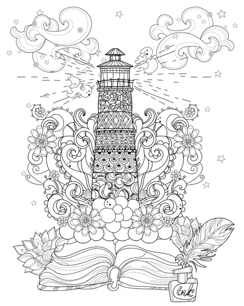 Vektör fener seçin hikaye sihirli boyama