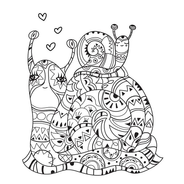 Escargot stylisé art zen — Image vectorielle