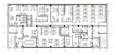 Standart office mobilya simgeler kümesi
