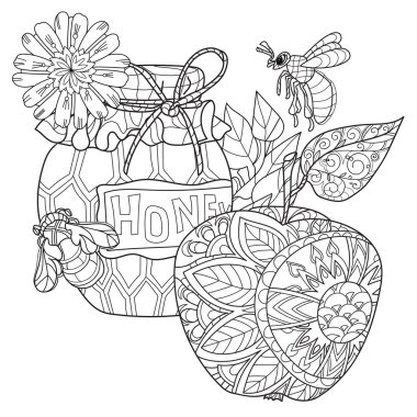 Bal Çömleği, elma doodle ve arılar
