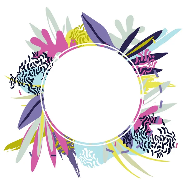 Eléments floraux abstraits collage papier — Image vectorielle