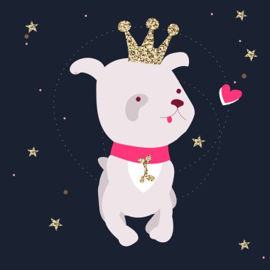 Köpek giyen moda çizgi film karakteri