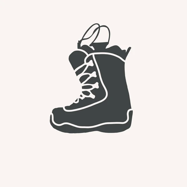 Snowboardová bota — Stockový vektor