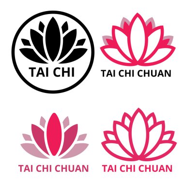 logo tai chi lotus clipart