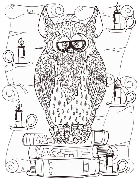 сова на книгах
.