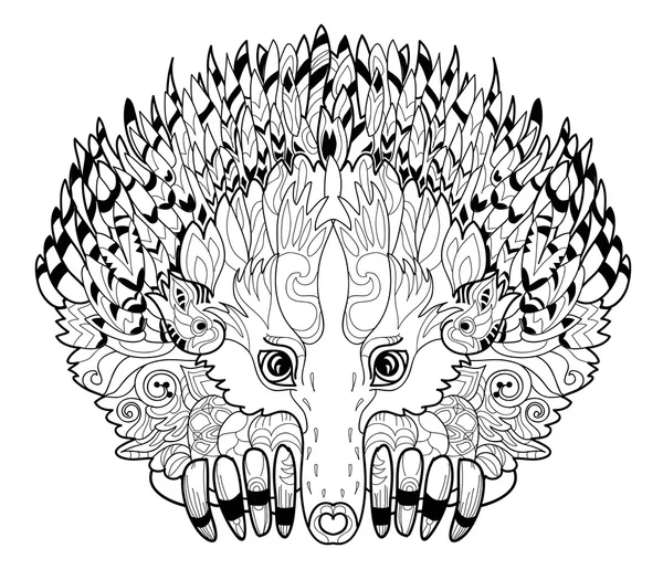 Elle çizilmiş hayvan dikenli karıncayiyen.