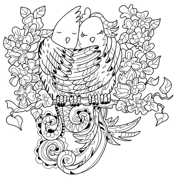 Симпатичные влюбленные птицы.
.