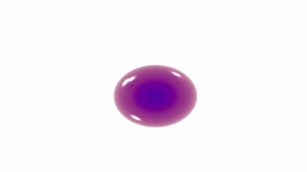 Abstrakcyjna Piłka Przejrzystej Fakturze Różowy Fioletowy Kolor Porusza Się Białym — Wideo stockowe