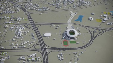 Abuja - 3D şehir modeli hava görüntüleme