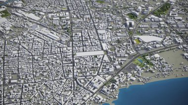 Accra - 3D şehir modeli hava görüntüleme