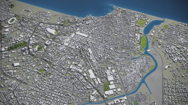 Accra - 3D şehir modeli hava görüntüleme