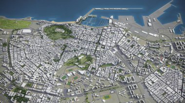 Alicante - 3B şehir modeli hava görüntüleme