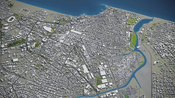 Accra - 3D şehir modeli hava görüntüleme