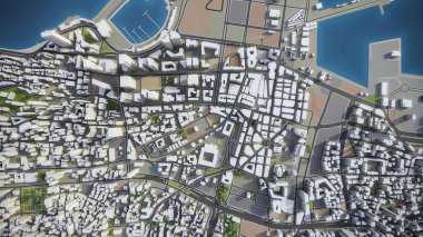 Beyrut - 3D şehir modeli hava görüntüleme