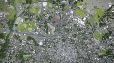 Bologna - 3D şehir modeli hava görüntüleme