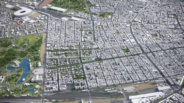 Budapeşte - 3D şehir modeli hava görüntüleme