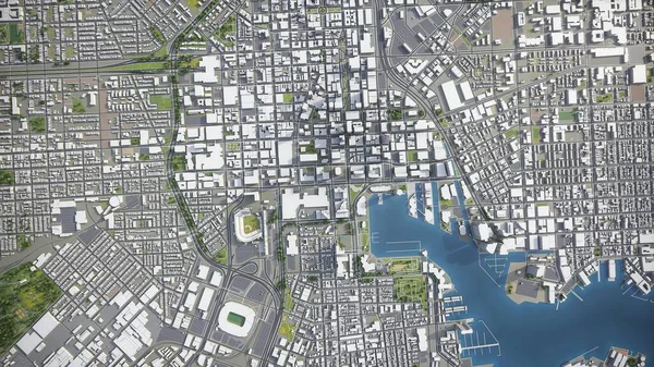 Baltimore - 3D şehir modeli hava görüntüleme