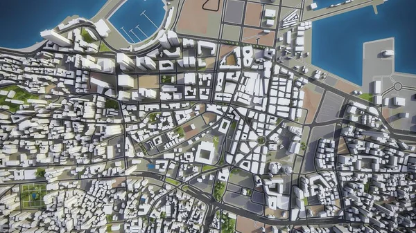 Beyrut - 3D şehir modeli hava görüntüleme