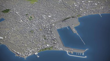 Durres - 3D şehir modeli hava görüntüleme