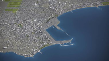 Durres - 3D şehir modeli hava görüntüleme