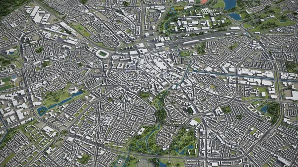 Eindhoven - 3D şehir modeli hava görüntüleme