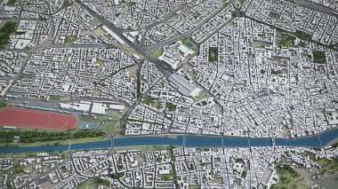 Floransa - 3D şehir modeli hava görüntüleme